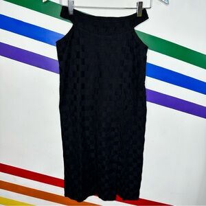 NEW Urban Outfitters checkered cutout midi skirt size XS